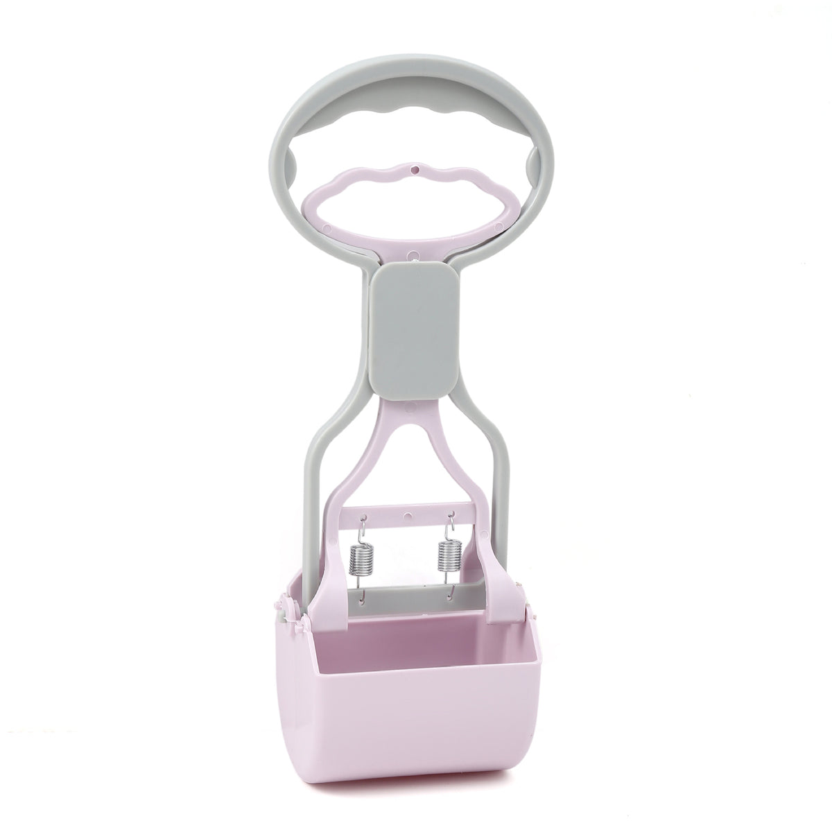 Dog Poop Picker Out Walking Dog Poop Picker in light pink with ergonomic handle for easy waste collection.