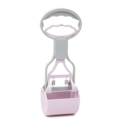 Dog Poop Picker Out Walking Dog Poop Picker in light pink with ergonomic handle for easy waste collection.